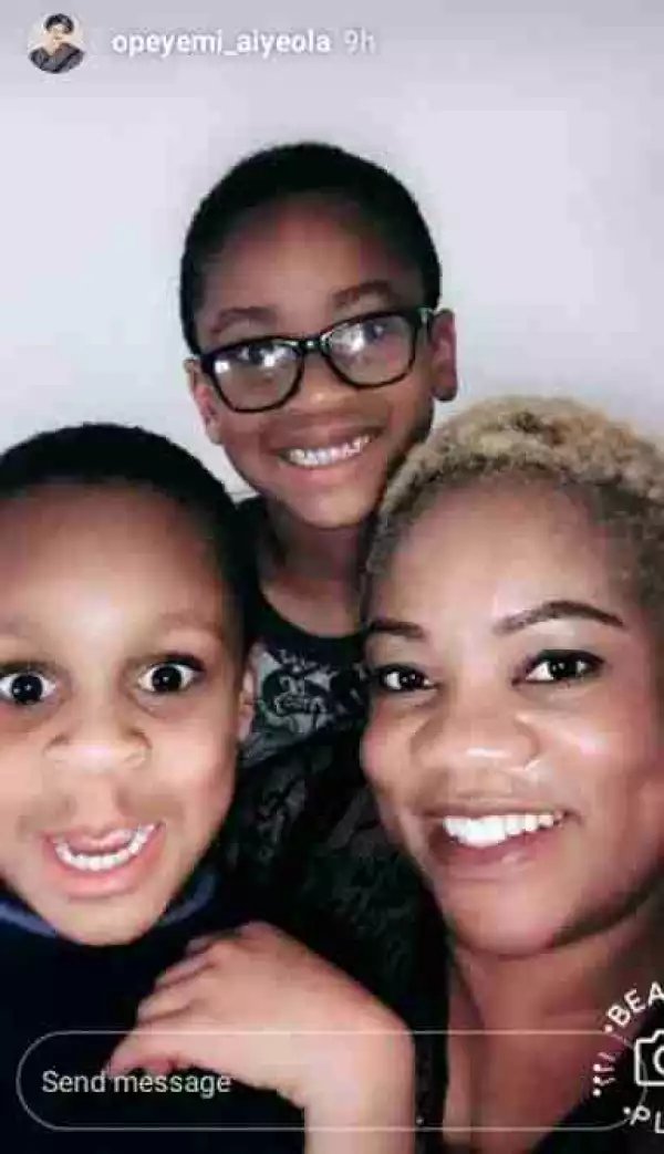 Actress Opeyemi Aiyeola Shows Off Her Adorable Kids, Shares Cute Selfie